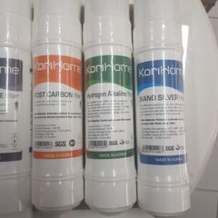Bộ 7 Lõi Lọc Nước Korihome Dùng Cho Máy WPK-902 - 2 Sediment, 1 Pre Carbon, Màng RO, 1 Post Carbon, 1 Hydrogen, 1 Nano Silver - Lọc Sạch 99,99% Tạp Chất