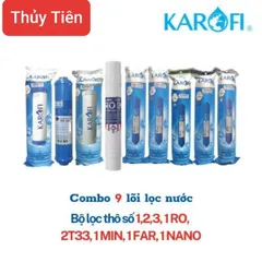 Bộ 9 Lõi Lọc Nước Karofi B930 Chính Hãng - Lọc Vi Khuẩn, Bổ Sung Khoáng Chất, Thay Thế Dễ Dàng Cho Máy Lọc Nước