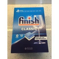 HỘP 110 VIÊN RỬA BÁT FINISH CLASSIC - Hàng Chính Hãng  - Sử dụng được cho đa dạng các dòng máy như Electrolux, Candy...