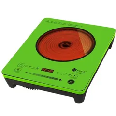 Bếp Hồng Ngoại Để Nổi Arber 2200W - Bếp Điện Cảm Ứng, Có Hẹn Giờ và Khóa Trẻ Em, Mặt Kính Ceramic Màu Xanh Lá