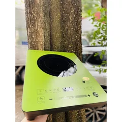 Bếp Hồng Ngoại Để Nổi Arber 2200W - Bếp Điện Cảm Ứng, Có Hẹn Giờ và Khóa Trẻ Em, Mặt Kính Ceramic Màu Xanh Lá