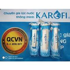 Bộ Lõi 123 KAROFI Chính Hãng - Combo 2 Bộ (2 Lõi 1, 2 Lõi 2, 2 Lõi 3) Dành Cho Máy Lọc Nước RO Cũ