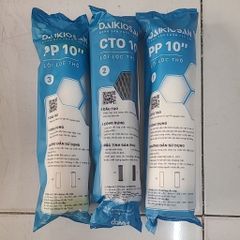 Bộ 3 Lõi Lọc Nước Daikiosan 123 - Lõi Lọc Thô PP, CTO Than Hoạt Tính, PP 1 Micron - Giải Pháp Lọc Nước Sạch Uống Tốt Nhất