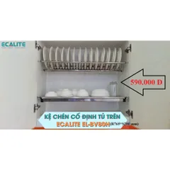 Kệ Chén Bát Cố Định Ecalite 2 Tầng Cho Tủ Bếp Trên - Thiết Kế Hiện Đại, Gọn Gàng, Tiện Lợi Sắp Xếp Chén Bát