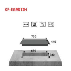 Bếp điện từ đơn và 1 hồng ngoại KAFF KF-EG901IH Made in Germany