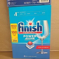 Hộp 100 Viên Rửa Bát Finish Essential Lemon - Sạch Sâu, Chất Lượng EU, Dùng Cho Nhiều Loại Máy Rửa Bát