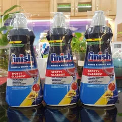 Nước Làm Bóng Chén Đĩa Finish 400ml - Hỗ Trợ Sấy Khô, Sáng Bóng, Dùng Cho Máy Rửa Chén Bosch, Electrolux, Samsung