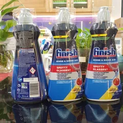 Nước Làm Bóng Chén Đĩa Finish 400ml - Hỗ Trợ Sấy Khô, Sáng Bóng, Dùng Cho Máy Rửa Chén Bosch, Electrolux, Samsung