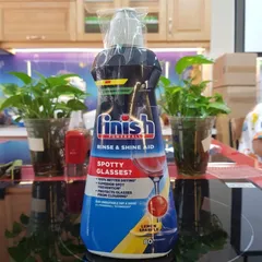 Nước Làm Bóng Chén Đĩa Finish 400ml - Hỗ Trợ Sấy Khô, Sáng Bóng, Dùng Cho Máy Rửa Chén Bosch, Electrolux, Samsung