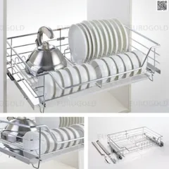 Kệ chén bát EUROGOLD inox 304 nan tròn, kệ chén bát đa năng tủ bếp dưới