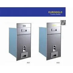 Thùng Gạo Eurogold B302 Màu Đen Có Nút Nhấn - Thùng Chứa Gạo Sang Trọng 15kg, Thiết Kế Âm Tủ Tiện Dụng cho Nhà Bếp