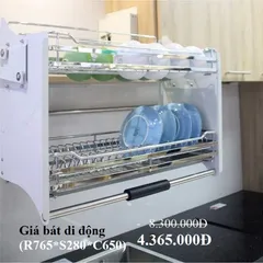 Giá bát di động – Giá bát đĩa nâng hạ Eurogold inox mạ Crom , một vật trang trí giúp nâng tầm không gian của căn bếp