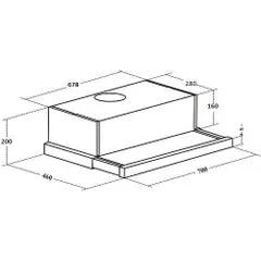 Máy Hút Mùi Âm Tủ Kaff KF-TL70H - Lọc Khử Mùi Bằng Than Hoạt Tính, Công Suất 750m³/h, Bảo Hành 3 Năm, Thiết Kế Hiện Đại