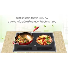 Bếp đôi hồng ngoại điện từ Canzy CZ DELUXE 111SGH - Hàng chính hãng , INVERTER tiết kiệm 30% điện năng