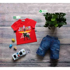 Bộ jean bé trai size nhí hàng Veco cao cấp