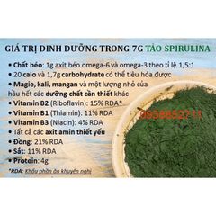 Tảo Spirulina Vĩnh Hảo 500g - Nguyên Chất 100%, Tăng Cường Sức Đề Kháng, Hỗ Trợ Giảm Cân và Tăng Cân, Không Chất Bảo Quản