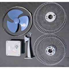 Bộ Phụ Kiện DIY Làm Quạt B2 - Đế Nhựa, Thân Sắt, Lồng Quạt và Cánh Quạt Sải 20cm Cho Người Thích Chế Tạo Quạt