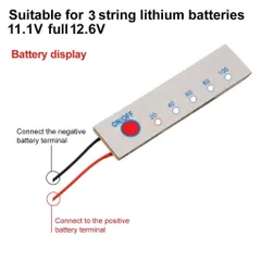 Bảng Mạch Báo Pin Li-ion Hệ 3S - Thiết Bị Hiển Thị LED Động, Phù Hợp Pin Lithium và Acid Chì, Dễ Sử Dụng, Nhỏ Gọn