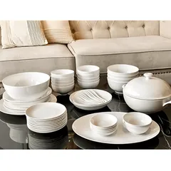 Bộ Dụng Cụ Bát Sứ Imperial 50 Món Trắng Cao Cấp - Bát Đĩa Chất Lượng An Toàn cho Gia Đình