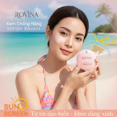Kem Chống Nắng ROVINA SPF50+ PA++++ – Bảo Vệ Da Tối Ưu, Ngăn Ngừa Tác Hại Tia UV, Kết Cấu Nhẹ Nhàng Dễ Thẩm Thấu, Phù Hợp Mọi Hoạt Động Ngoài Trời