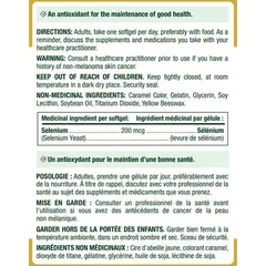 Viên Uống Bổ Sung Selenium Nature's Bounty 200mcg - Hỗ Trợ Dinh Dưỡng Hằng Ngày - Quy Cách 100 Viên Mỹ