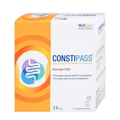 Bột Nhuận Tràng Constipass Wellcare - Hỗ Trợ Tiêu Hóa Dễ Dàng, Dành Cho Trẻ Từ 6 Tháng Trở Lên (Hộp 20 Gói)
