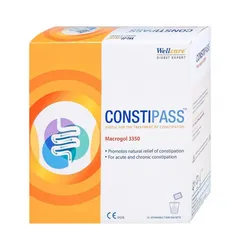 Bột Nhuận Tràng Constipass Wellcare - Hỗ Trợ Tiêu Hóa Dễ Dàng, Dành Cho Trẻ Từ 6 Tháng Trở Lên (Hộp 20 Gói)