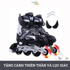 Giày Patin Trẻ Em Có Đèn Flash - Combo Bảo Hộ Toàn Diện (Chân, Tay & Mũ) - Giày Trượt An Toàn Cho Bé Yêu