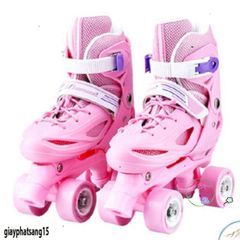 Giày Patin 4 Bánh Chống Ngã Cho Trẻ Em - Giày Trượt Patin An Toàn, Thú Vị Cho Bé Từ 5-14 Tuổi