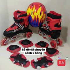Giày trượt patin trẻ em NXTT388 - Bộ bảo hộ đầy đủ, điều chỉnh size dễ dàng, bánh xe phát sáng cho bé thích chơi thể thao.