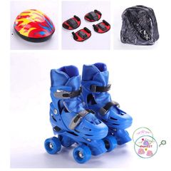 Giày Patin Trượt 4 Bánh 2 Hàng An Toàn Kèm Bảo Hộ Chân Tay - Kiểu Dáng Trẻ Trung, Chắc Chắn, Dành Cho Trẻ Em