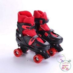 Giày Patin Trượt 4 Bánh 2 Hàng An Toàn Kèm Bảo Hộ Chân Tay - Kiểu Dáng Trẻ Trung, Chắc Chắn, Dành Cho Trẻ Em