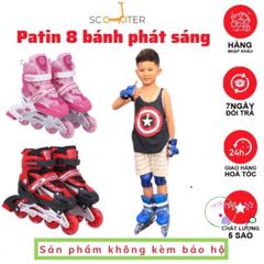 Giày Patin Cao Cấp 8 Bánh LED Cho Người Lớn & Trẻ Nhỏ - Chơi Thể Thao, Khám Phá Sức Khỏe Cùng Gia Đình