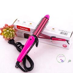 Lược Điện Đa Năng NOVA NHC-8890 - 3 Trong 1 Uốn Xoăn, Duỗi Thẳng, Dập Xù An Toàn Cho Tóc - Thiết Kế Nhỏ Gọn, Tiện Lợi