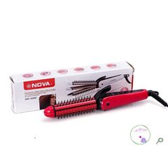 Lược Điện Đa Năng NOVA NHC-8890 - 3 Trong 1 Uốn Xoăn, Duỗi Thẳng, Dập Xù An Toàn Cho Tóc - Thiết Kế Nhỏ Gọn, Tiện Lợi