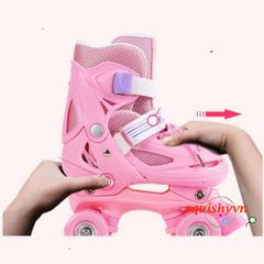 Giày Trượt Patin 4 Bánh Trẻ Em - Size 5-14 Tuổi, Giày Patin Cho Bé Trai Gái, Chắc Chắn, Giá Rẻ, Thể Thao Ngoài Trời