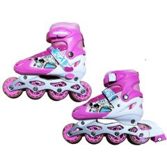 Giày Patin Thể Thao Màu Hồng Điều Chỉnh Kích Cỡ Cho Trẻ Em & Người Lớn - Giày Trượt An Toàn và Thể Dục Thú Vị