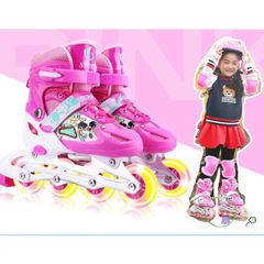 Giày Patin Thể Thao Màu Hồng Điều Chỉnh Kích Cỡ Cho Trẻ Em & Người Lớn - Giày Trượt An Toàn và Thể Dục Thú Vị
