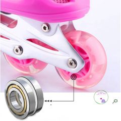 Giày Patin Thể Thao Màu Hồng Điều Chỉnh Kích Cỡ Cho Trẻ Em & Người Lớn - Giày Trượt An Toàn và Thể Dục Thú Vị