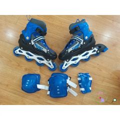 Giày Patin Trẻ Em Cao Cấp Có Thể Điều Chỉnh Size, Đèn Flash, Bộ Bảo Vệ Toàn Diện - Giày Trượt An Toàn Cho Bé 3-12 Tuổi