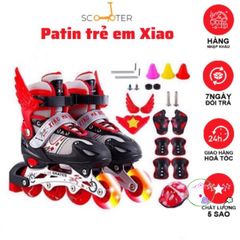 Giày Patin Sport Cao Cấp XIAO Cho Trẻ Em & Người Lớn - Kèm Nón Bảo Hiểm & Bảo Hộ, Điều Chỉnh Kích Cỡ, Nhiều Màu Sắc