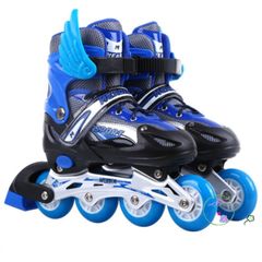 Giày Patin Power An Toàn Cho Trẻ - Điều Chỉnh Bánh Xe 2 Hàng, Phát Sáng, Dành Cho Bé Mới Học Trượt Patin