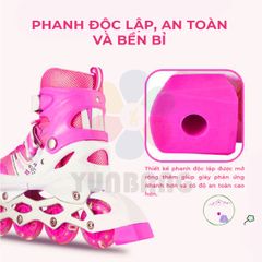 Giày Trượt Patin An Toàn Cho Trẻ Em Kèm Bộ Bảo Hộ - Size S, M, L - Chắc Chắn, An Toàn, Thể Thao Mạo Hiểm