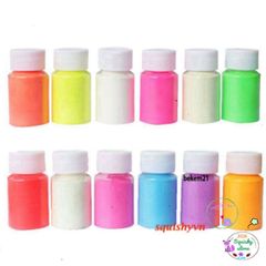 Hũ Bột Dạ Quang Nhuộm Resin Phát Sáng - Trang Sức Quý Với 12 Màu Độc Đáo, Tạo Hiệu Ứng Lung Linh Trong Bóng Tối