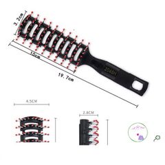 Lược Bán Nguyệt Tạo Kiểu Uốn Tóc Sấy Phồng BOMME - Dụng Cụ Chăm Sóc Tóc Nam Chuyên Dụng Tạo Phồng Đẹp Mê Ly
