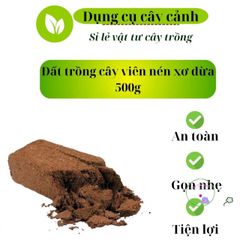 Viên Đất Trồng Cây Nén Sơ Dừa Hữu Cơ - Dinh Dưỡng Chuyên Dụng Cho Cây Kiểng và Rau Mầm, Nở Gấp 5 Lần!