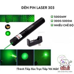 Đèn Laser 303 - Bút Tia Xanh Siêu Mạnh 5mW, Chiếu Xa 3km, Hình Ảnh Rõ Nét, Dùng Trong Giảng Dạy và Giải Trí