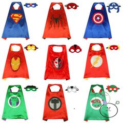 Áo Choàng Hóa Trang Marvel Cho Bé - Spider-Man & Elsa Kèm Mặt Nạ, Phù Hợp Halloween, Chất Cotton An Toàn, Độ Tuổi 2-8