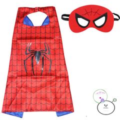 Áo Choàng Hóa Trang Marvel Cho Bé - Spider-Man & Elsa Kèm Mặt Nạ, Phù Hợp Halloween, Chất Cotton An Toàn, Độ Tuổi 2-8