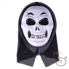 Bộ trang phục Halloween Vô Diện - Áo choàng đen và mặt nạ trắng cho cosplay, lễ hội, sự kiện, mọi lứa tuổi